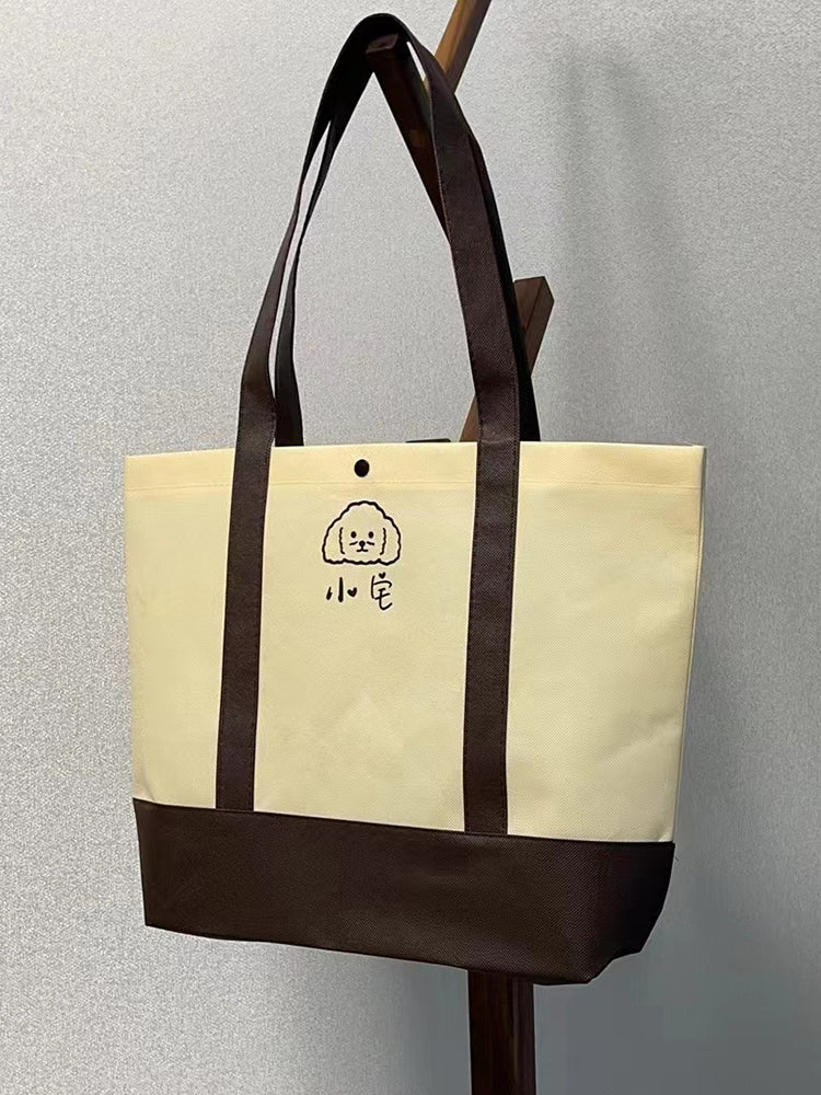 Non-woven bags customized thick printing logo tote bags customized environmental bags high-end custom splicing bag expedited